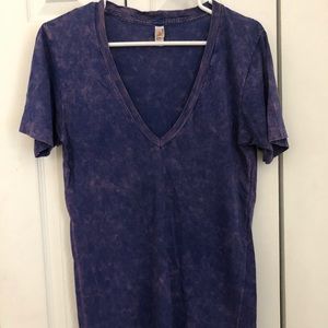 American Apparel Summer Shirt Deep V Neck T